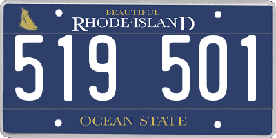 RI license plate 519501