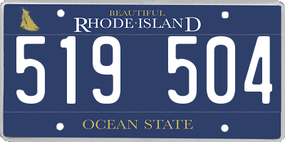 RI license plate 519504