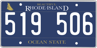 RI license plate 519506