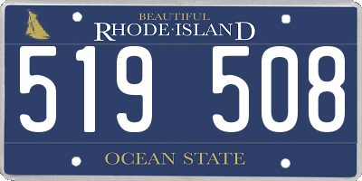 RI license plate 519508