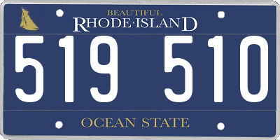 RI license plate 519510