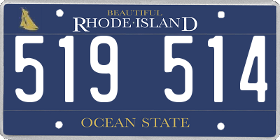 RI license plate 519514