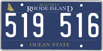 RI license plate 519516
