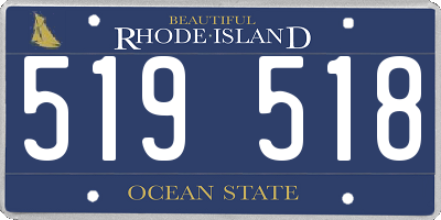 RI license plate 519518