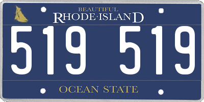 RI license plate 519519