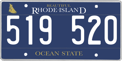 RI license plate 519520