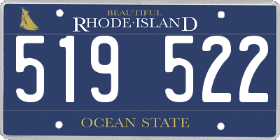 RI license plate 519522