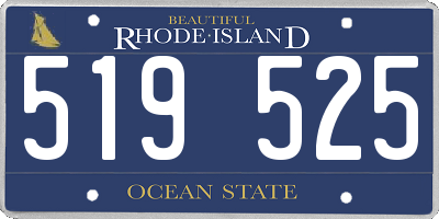 RI license plate 519525