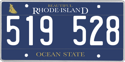 RI license plate 519528