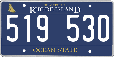 RI license plate 519530