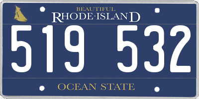 RI license plate 519532