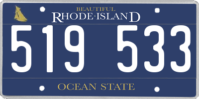 RI license plate 519533