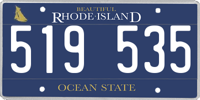 RI license plate 519535