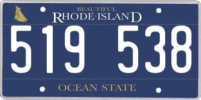RI license plate 519538