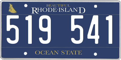 RI license plate 519541
