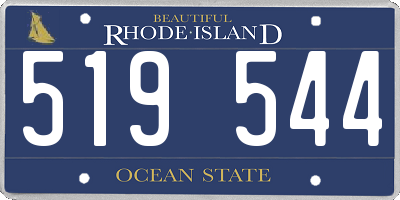 RI license plate 519544