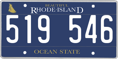 RI license plate 519546