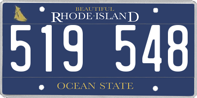 RI license plate 519548
