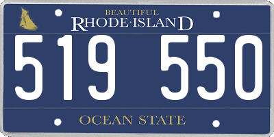 RI license plate 519550