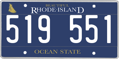 RI license plate 519551