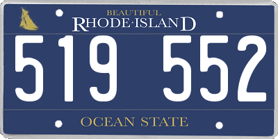 RI license plate 519552