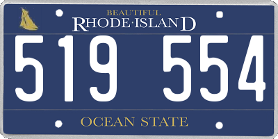 RI license plate 519554