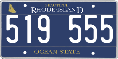 RI license plate 519555