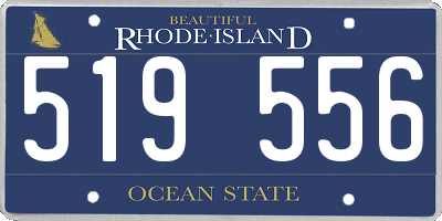 RI license plate 519556