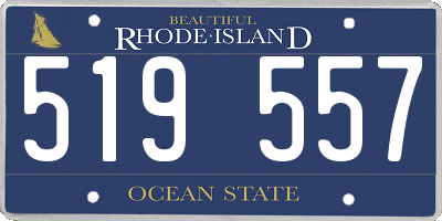 RI license plate 519557