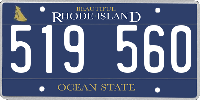 RI license plate 519560