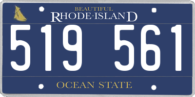 RI license plate 519561