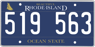 RI license plate 519563