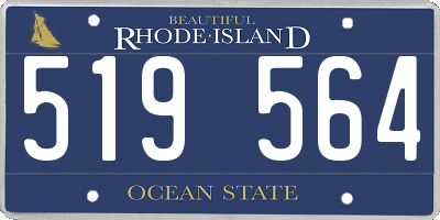 RI license plate 519564