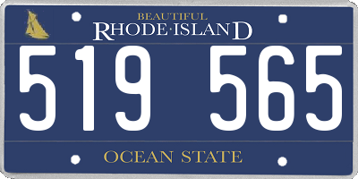 RI license plate 519565