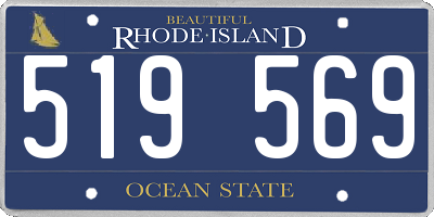 RI license plate 519569