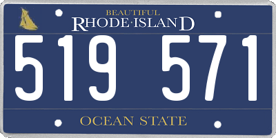 RI license plate 519571