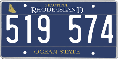 RI license plate 519574