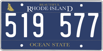 RI license plate 519577
