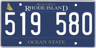 RI license plate 519580