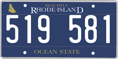 RI license plate 519581