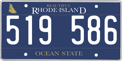 RI license plate 519586