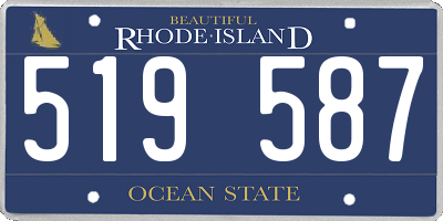RI license plate 519587
