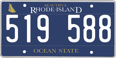 RI license plate 519588