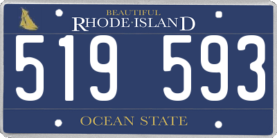 RI license plate 519593