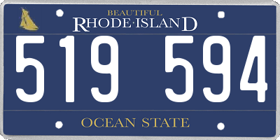 RI license plate 519594
