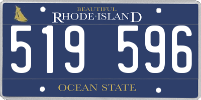 RI license plate 519596