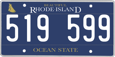 RI license plate 519599