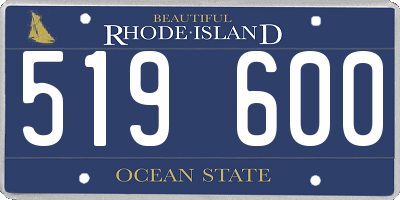 RI license plate 519600