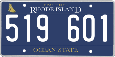 RI license plate 519601