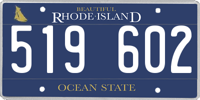 RI license plate 519602